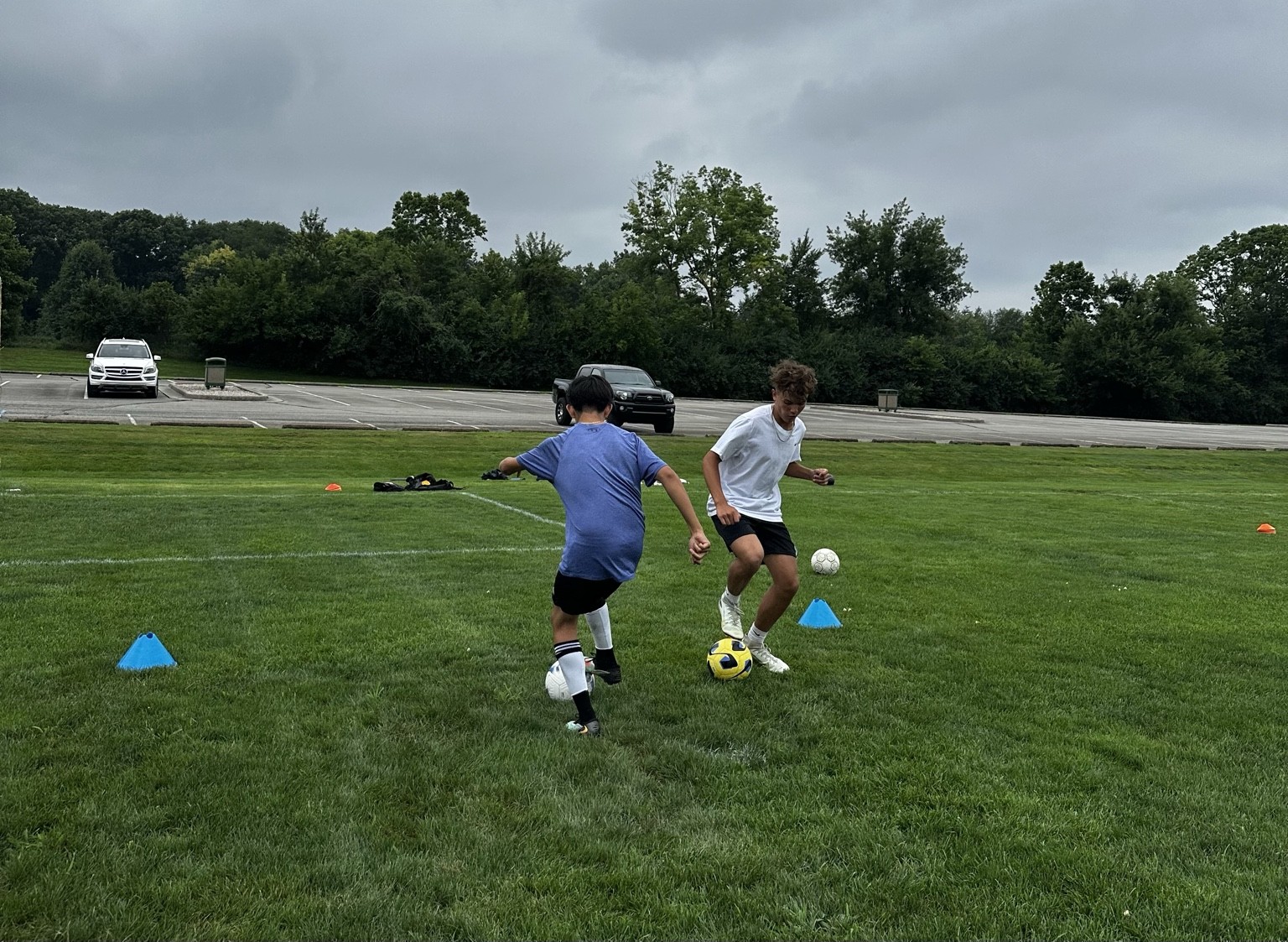 Players training during Friday Night Foot Skills
